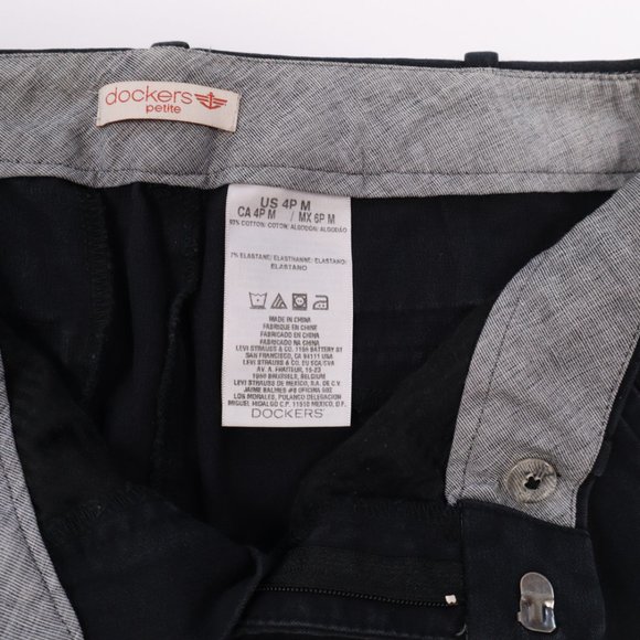 Dockers Petite Stretch Pants Black Size 4P - Picture 3 of 8